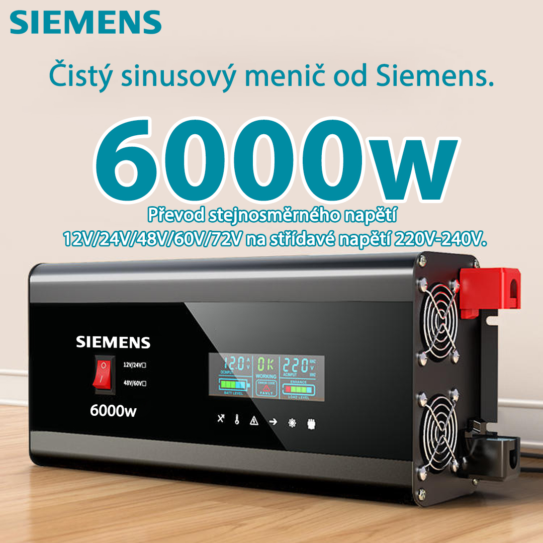 【SIEMENS】Čistý sinusový měnič6000w