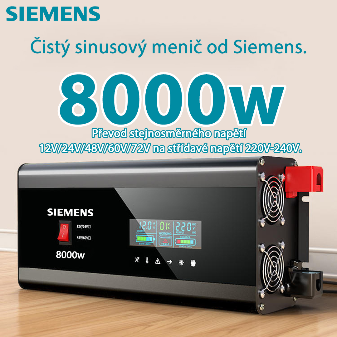 【SIEMENS】Čistý sinusový měnič8000w